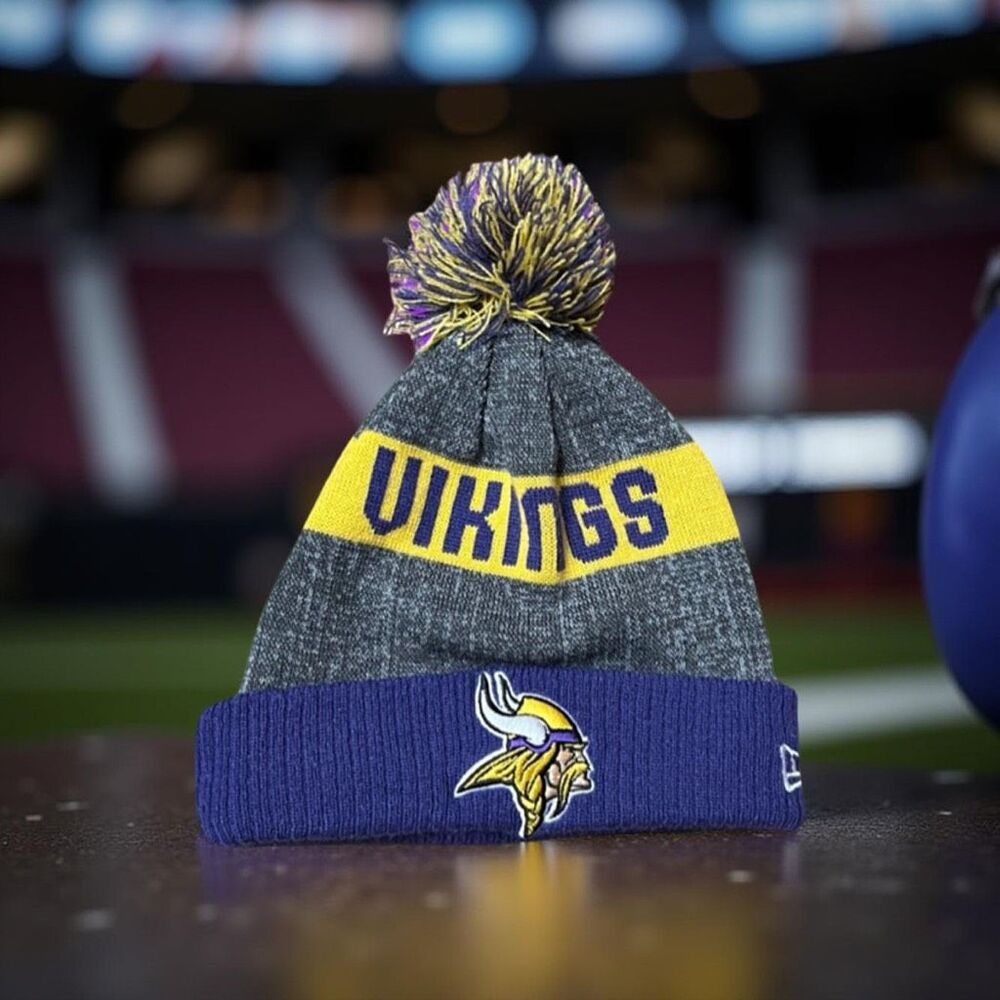 Unisex MN Vikings New Era Cuffed Knit Pom Hat